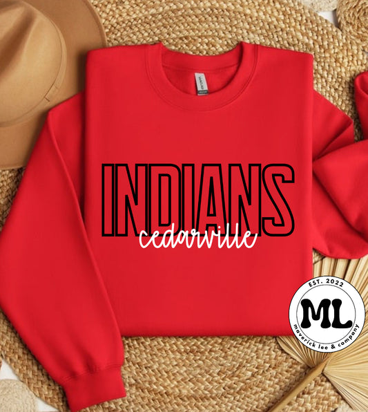 Cedarville Indians outline
