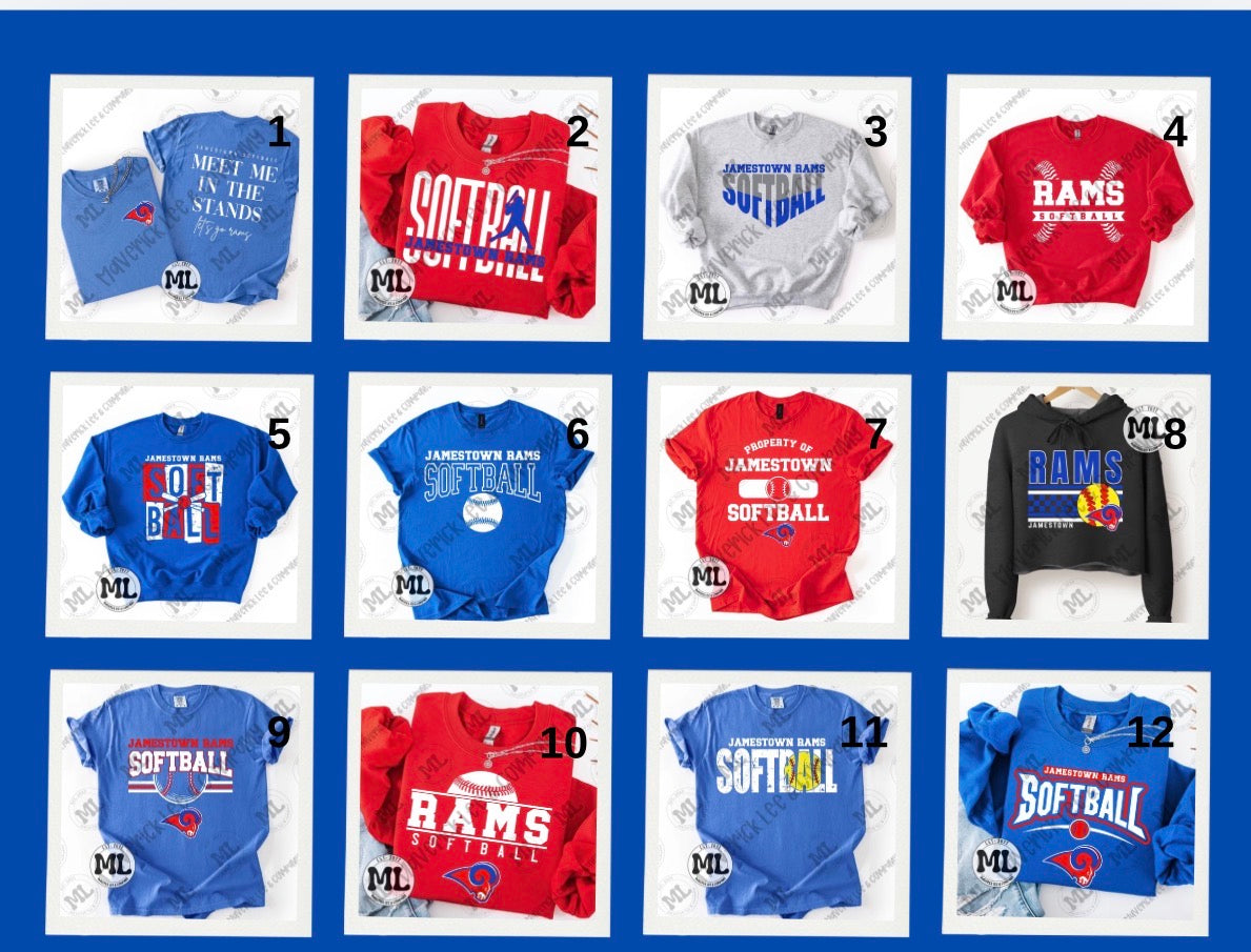 Jamestown Rams softball collection
