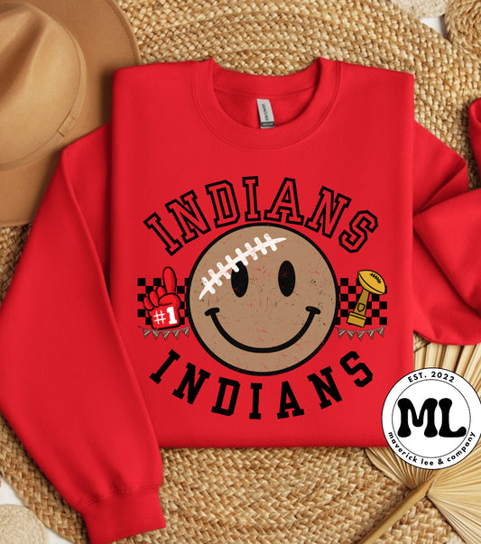 Stebbins Indians - football smiley