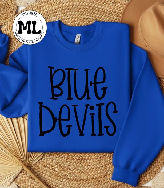 Brookville blue Devils simple script