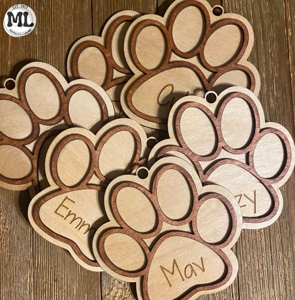 Personalized paw print ￼