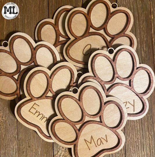 Personalized paw print ￼