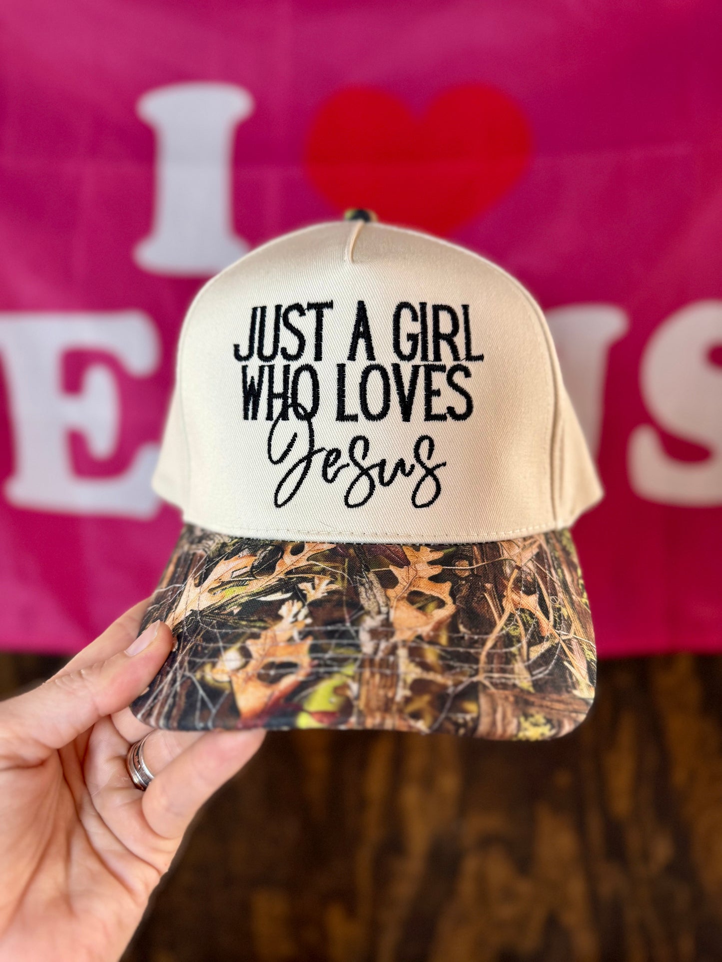 Just A Girl Who Loves Jesus Embroidered Hat