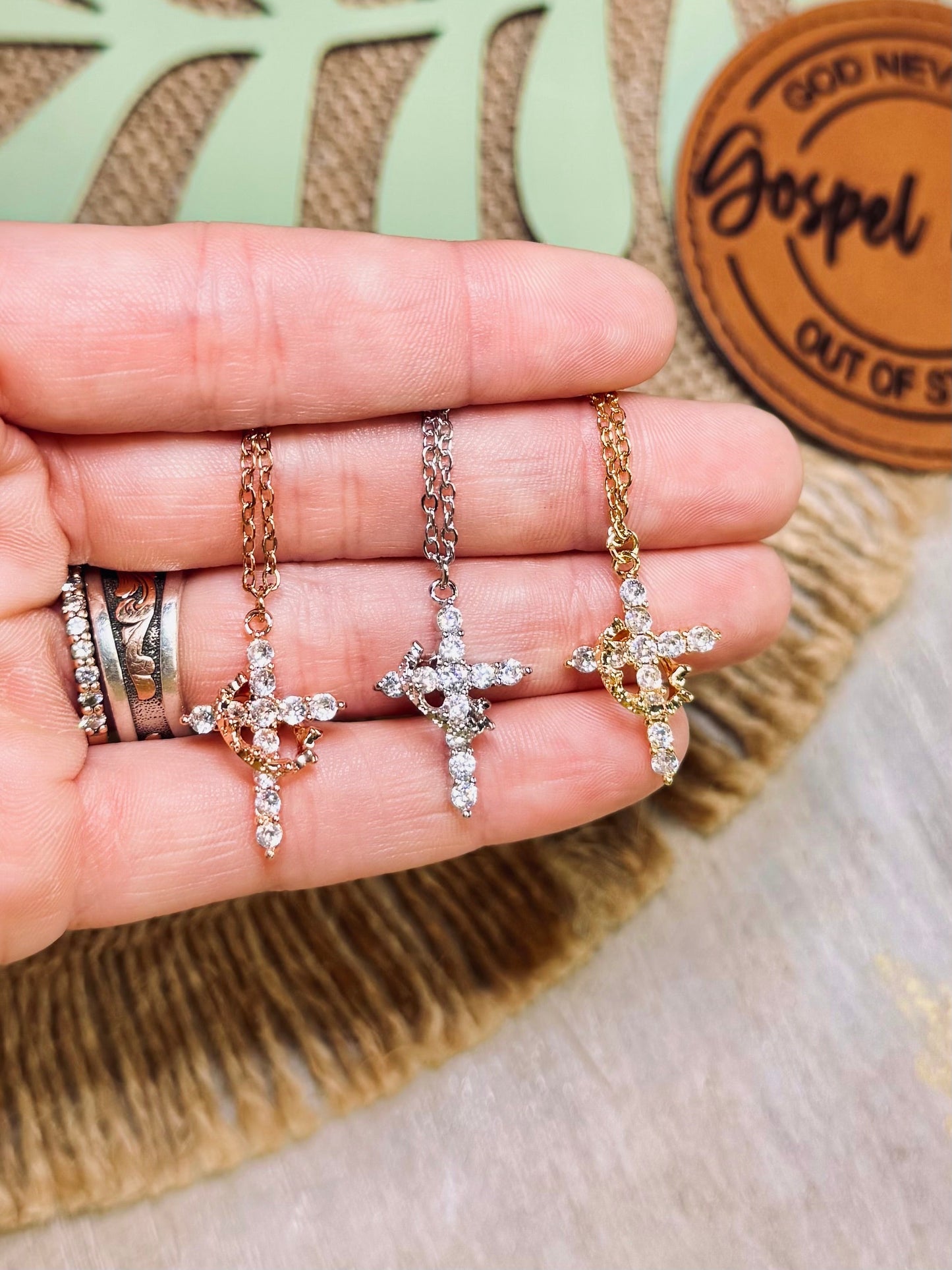 Cross Crown Christian Necklace