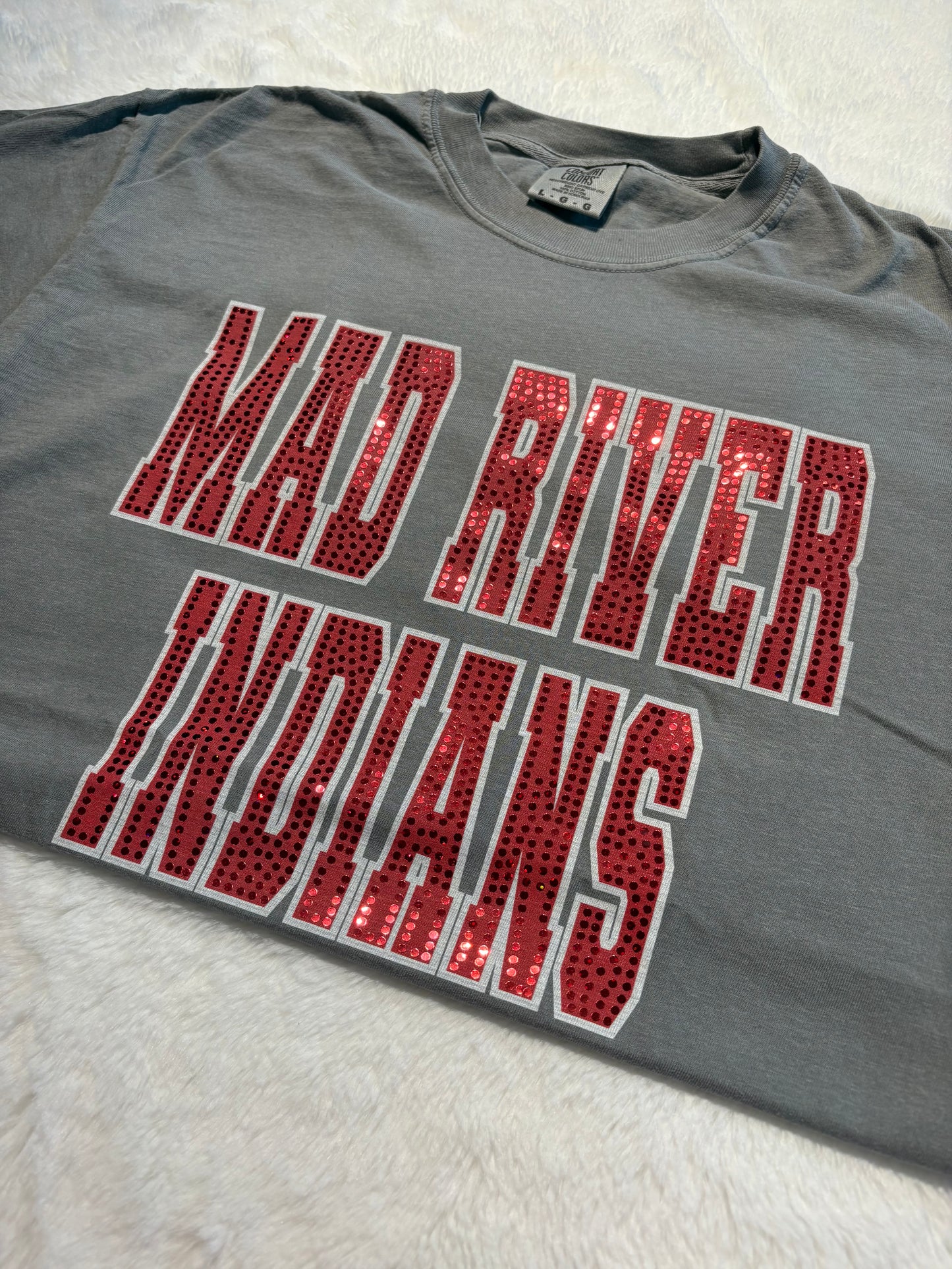 Custom block spangle tee