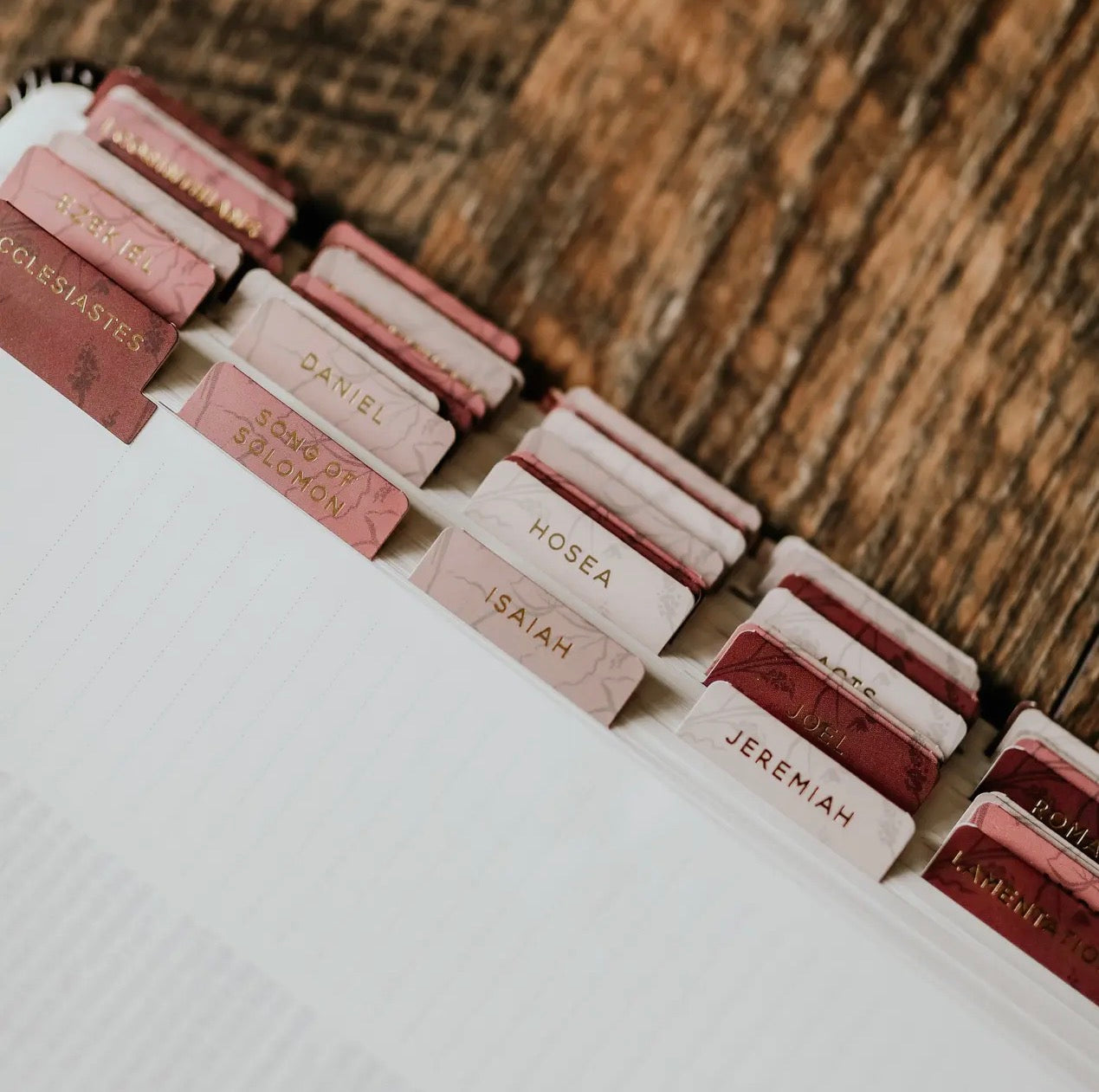 Rose floral bible tabs