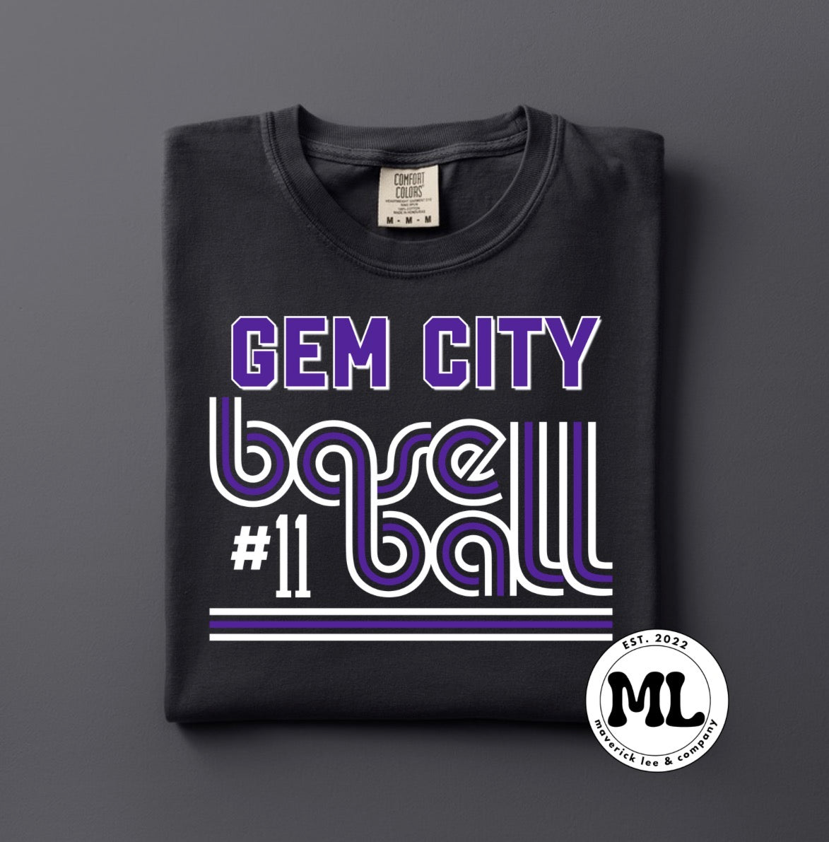 Gem city retro number custom