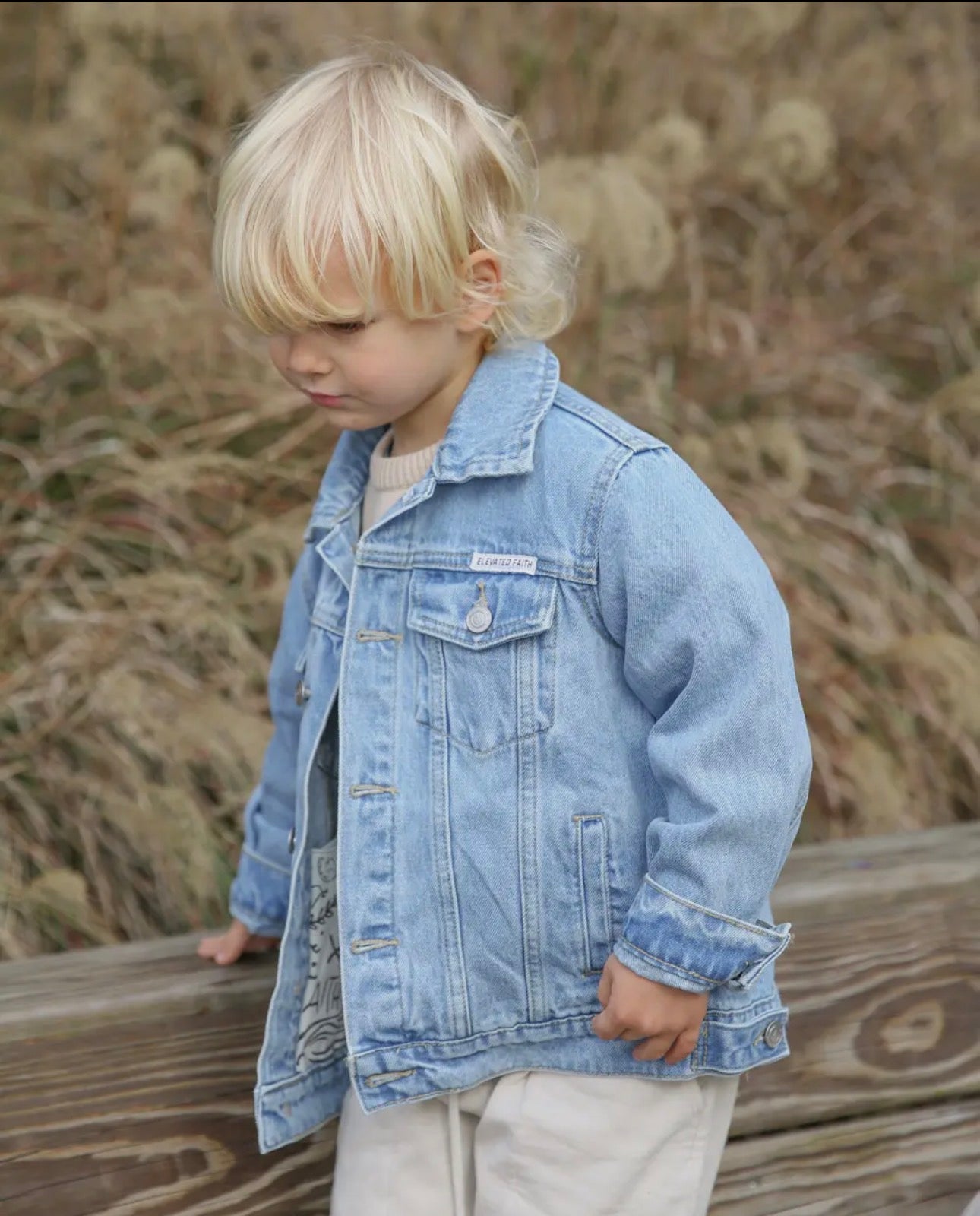 WHAT A FRIEND IN JESUS KIDS DENIM JACKET