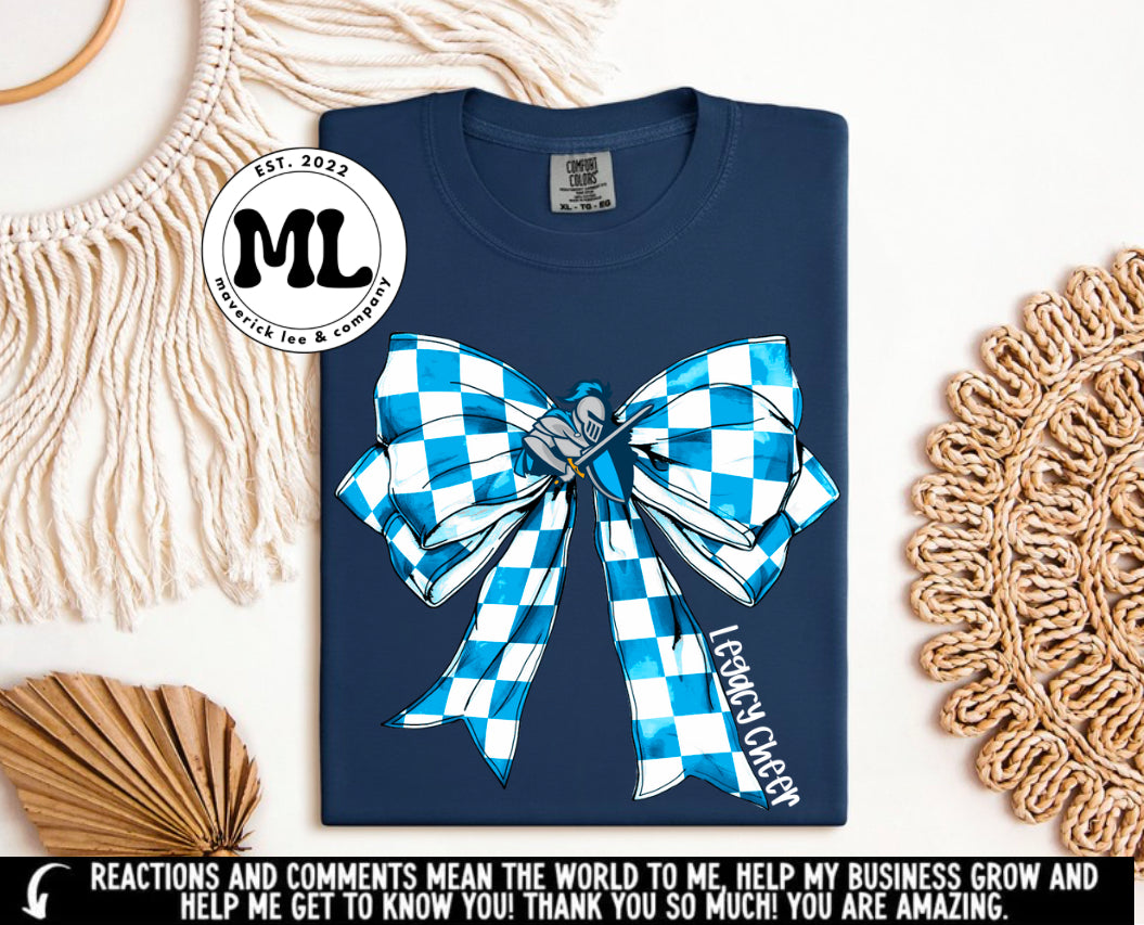 Legacy Cheer checkered bow