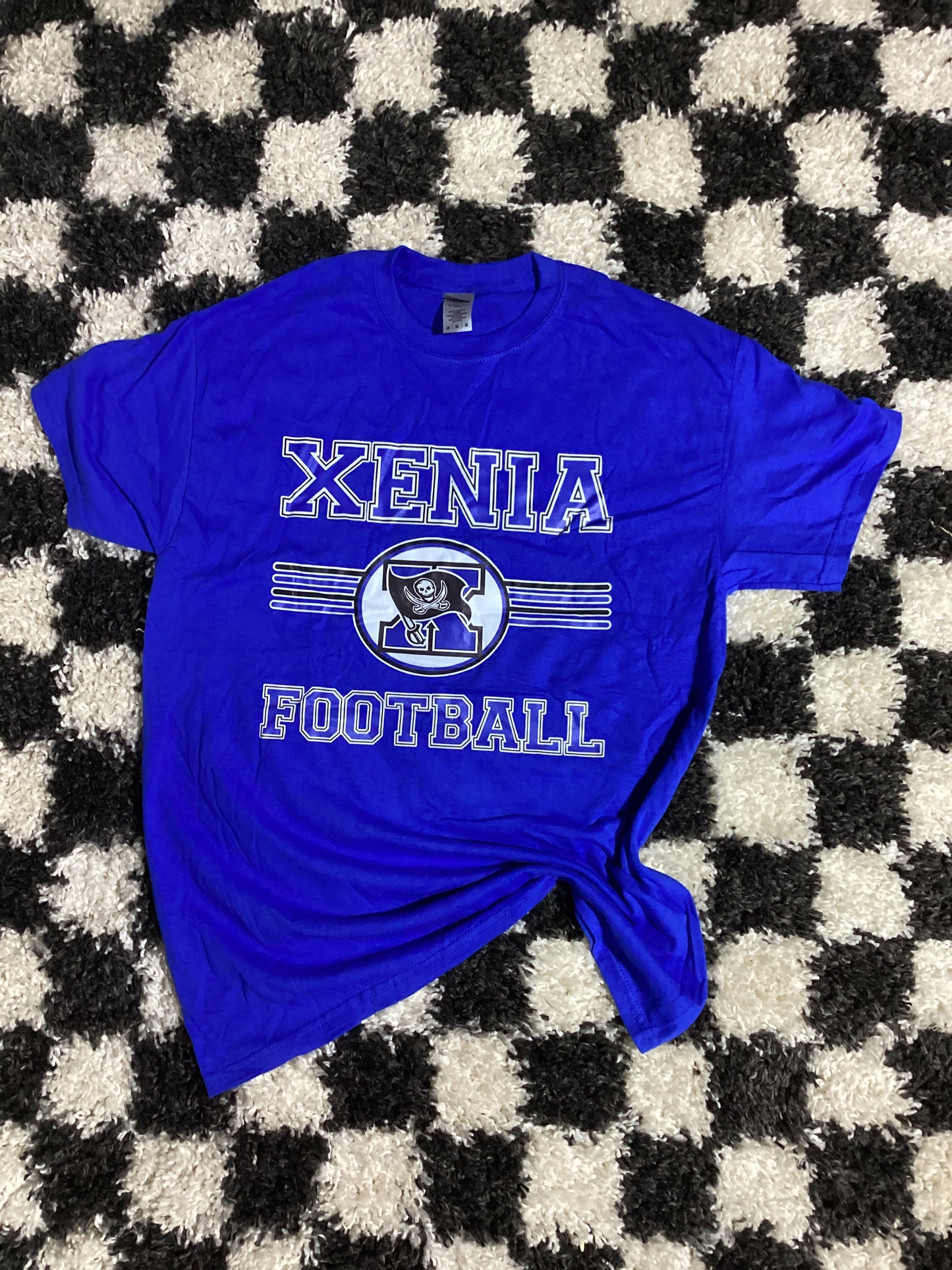 Medium varsity football design in stock