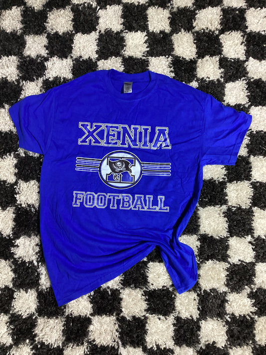 Medium varsity football design in stock