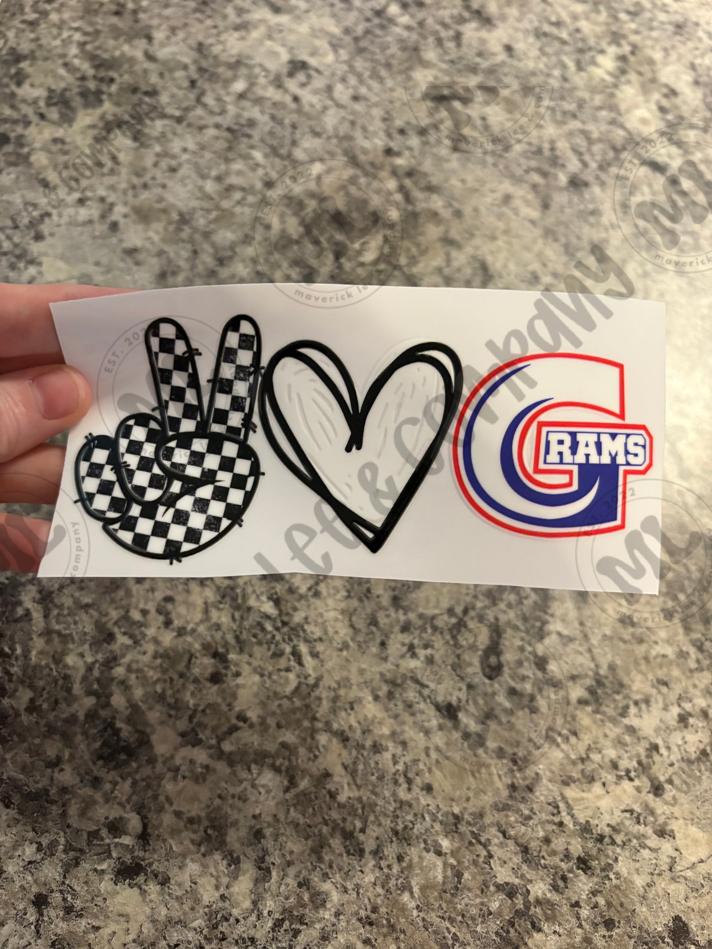 Greeneview Rams– UVDTF sticker