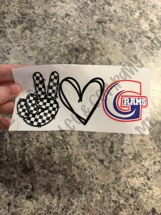 Greeneview Rams– UVDTF sticker