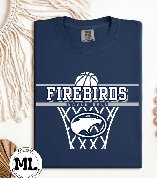 Fairmont Firebirds all sports basketball white