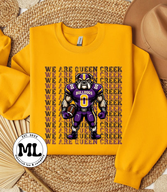 We are QC with muscle bulldog black and purple