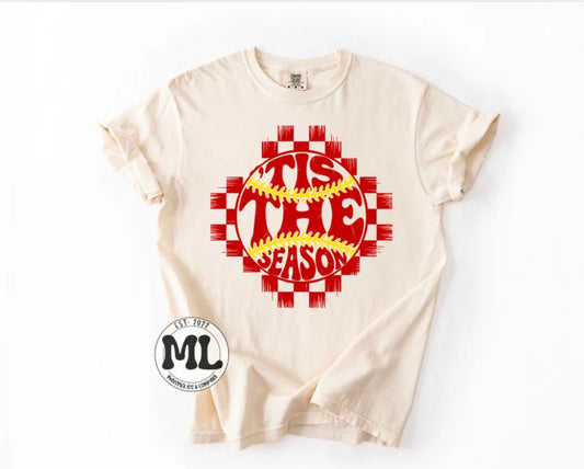 Tis’ the season - Softball - bright red