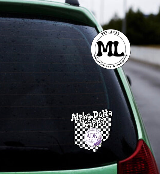 Alpha Delta Kappa -  decal 6” – UVDTF sticker