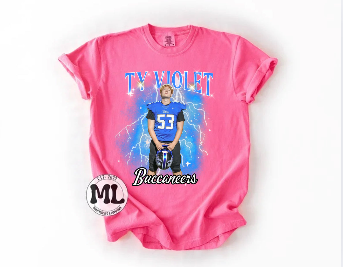 Custom lightning tee
