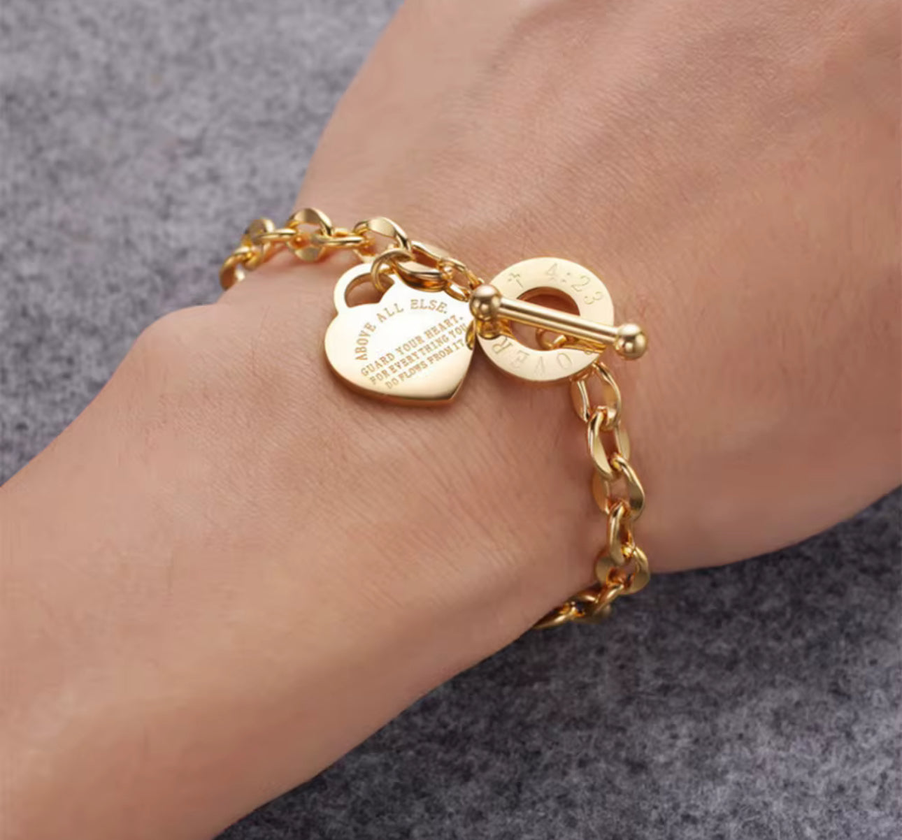 Proverbs 4:23 Bracelet - Christian Bracelet - Christian Gift - Faith Bracelet - Christian Apparel