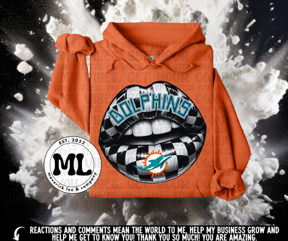 Checkered lips football collection