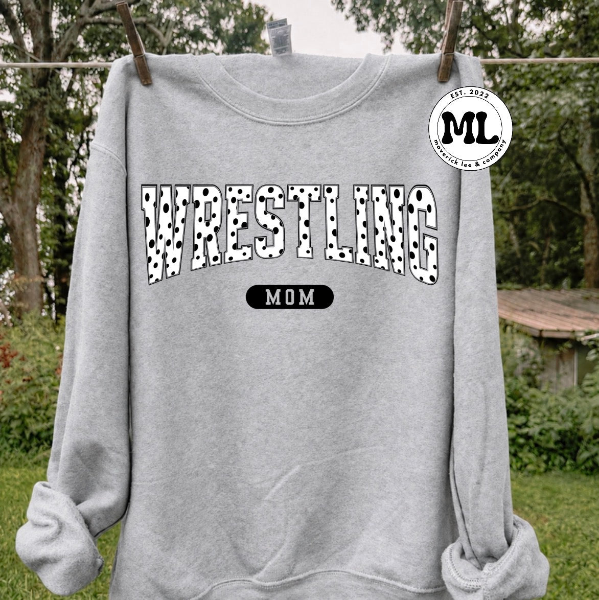 Wrestling mom polka dots