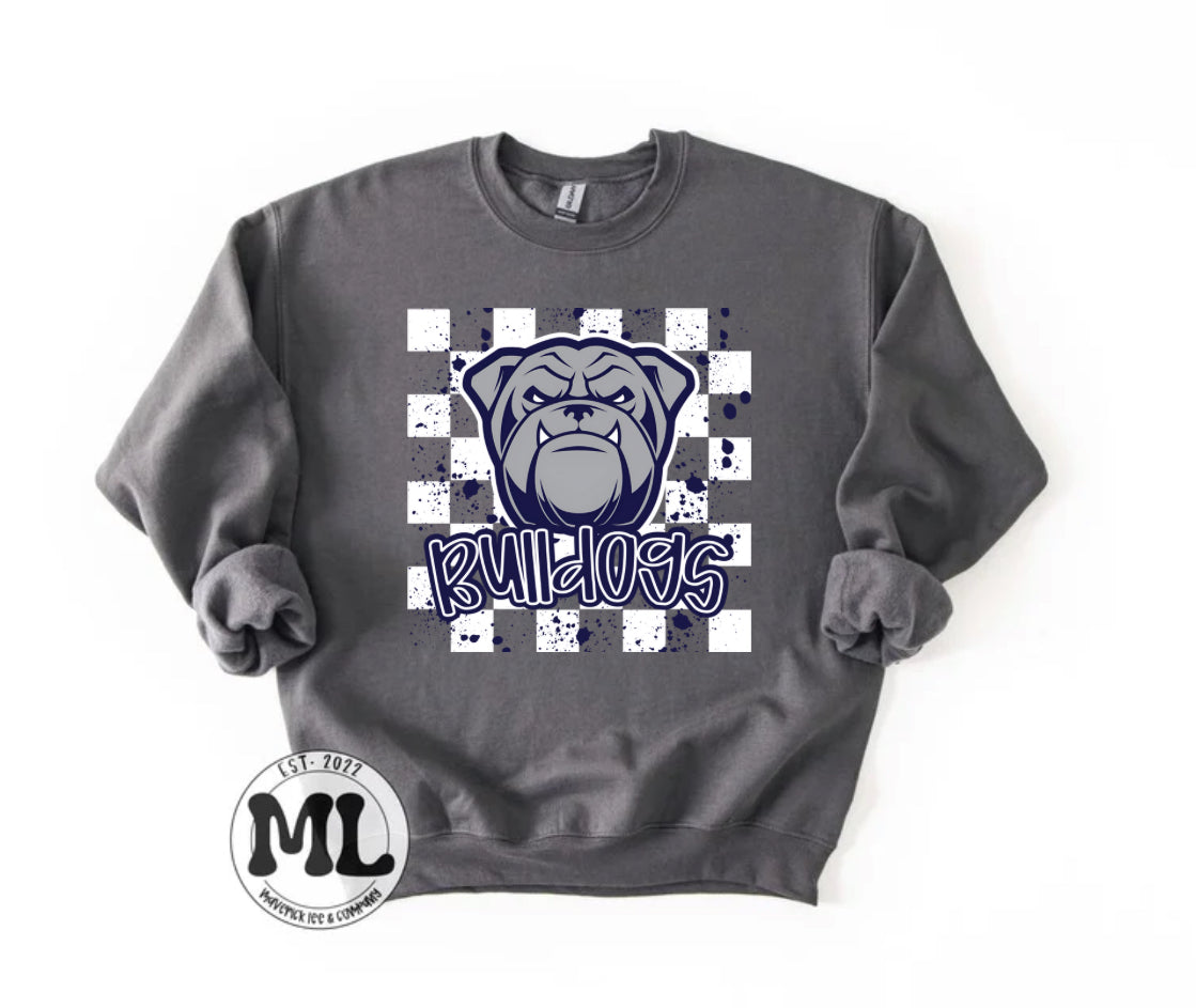 Yellow Springs Bulldogs - checkered splatter