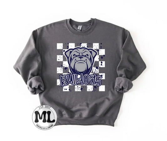 Yellow Springs Bulldogs - checkered splatter