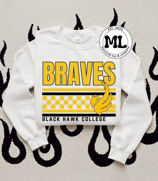 Black Hawk College - multi colored checkered