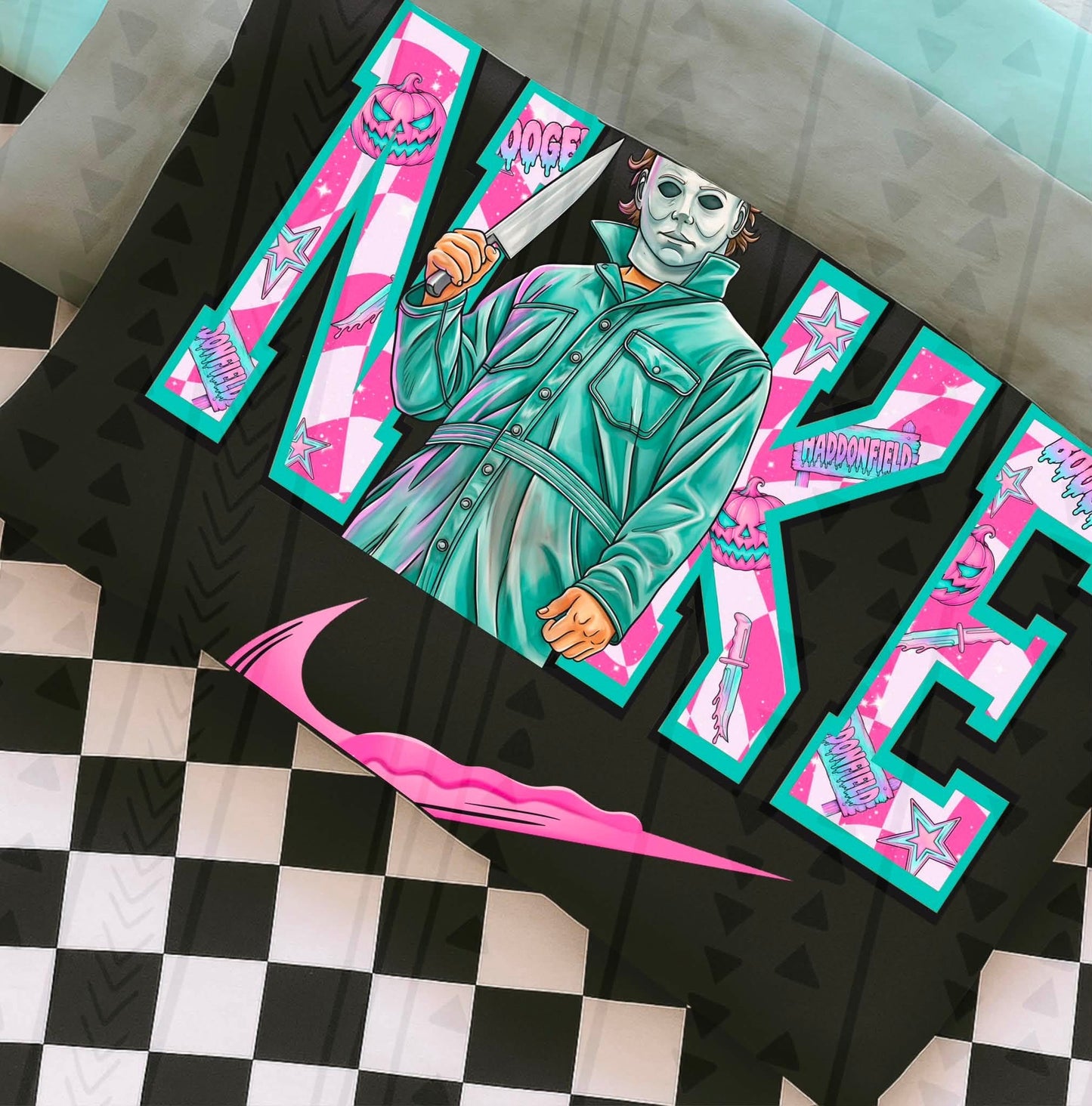 Pink and teal spooky collection