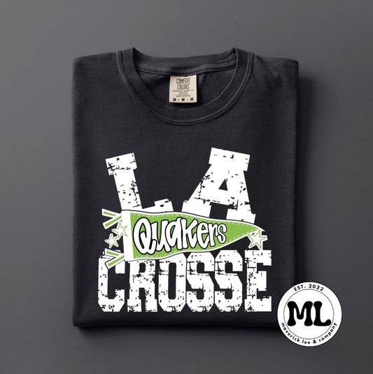 Quakers Lacrosse distressed pennant