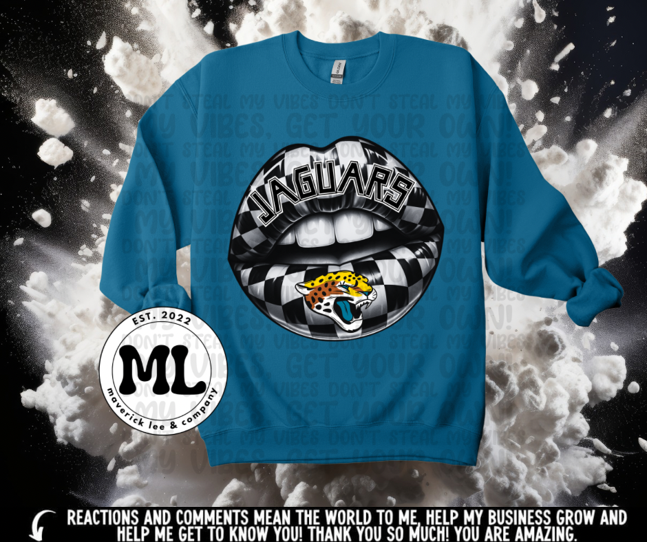 Checkered lips football collection
