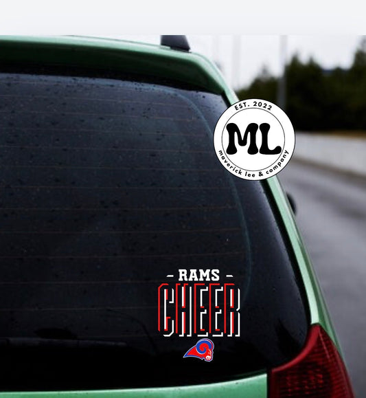 Rams head cheer decal 6” – UVDTF sticker