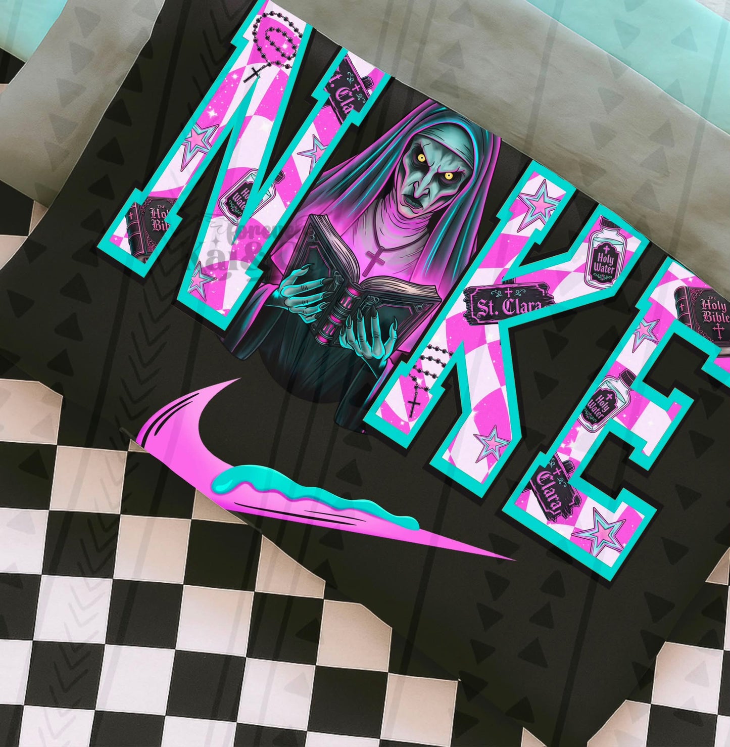Pink and teal spooky collection
