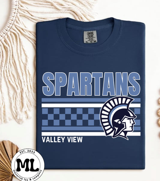 Valley View Spartans - multicolored checkered