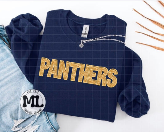 Panthers faux sequins