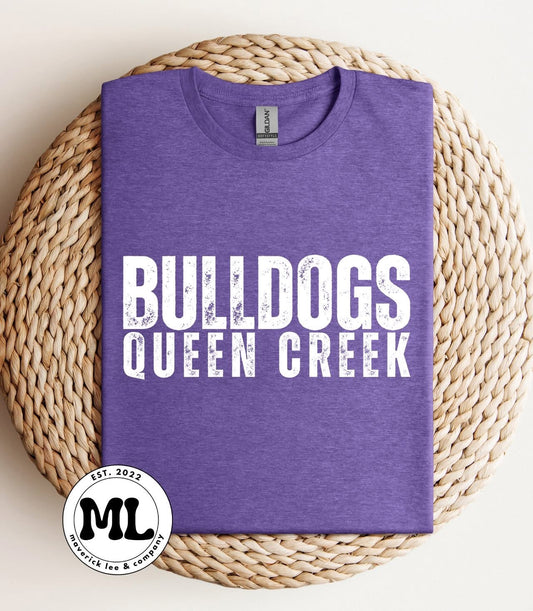 Bulldogs white distressed