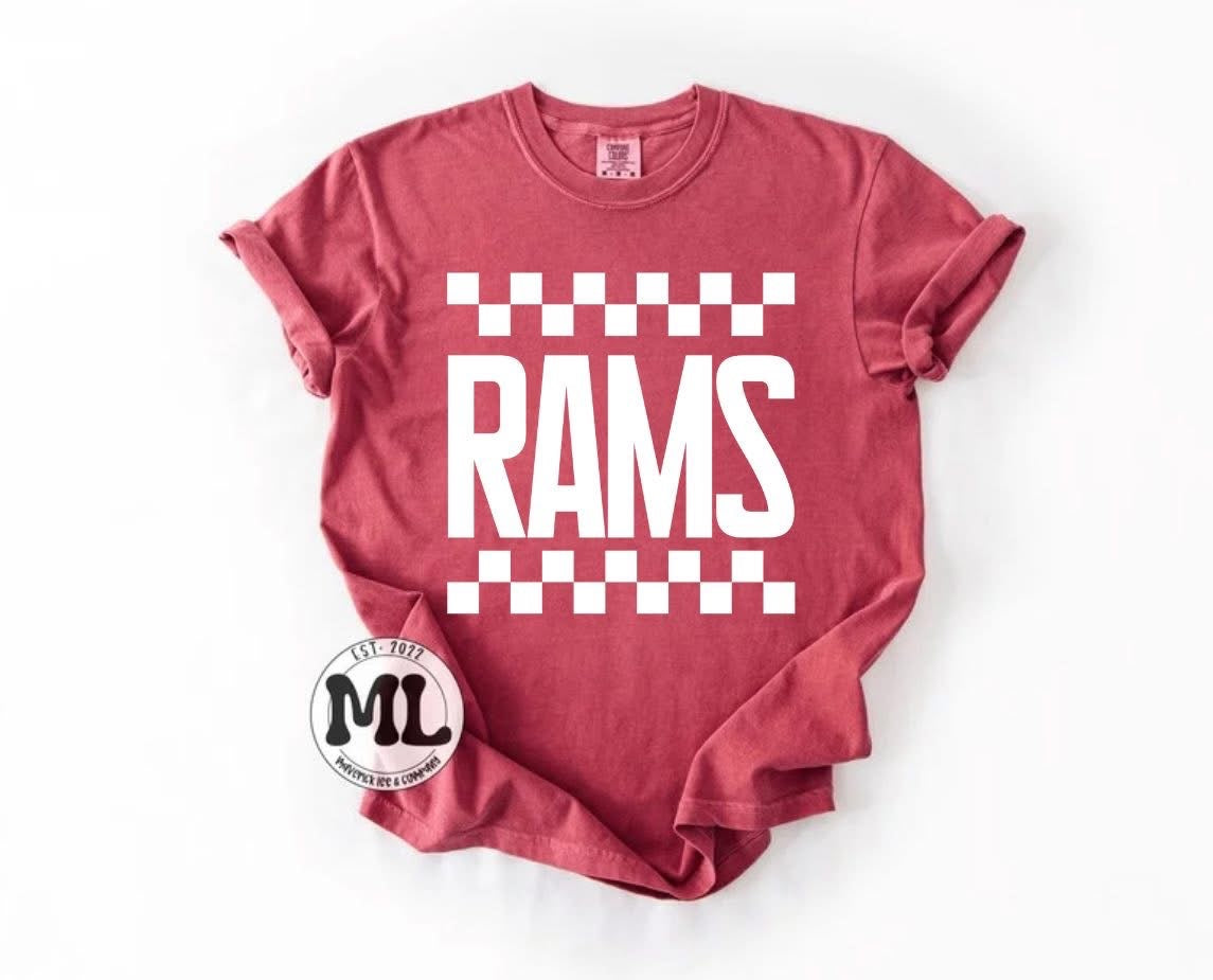 Greeneview Rams - white checkered Rams