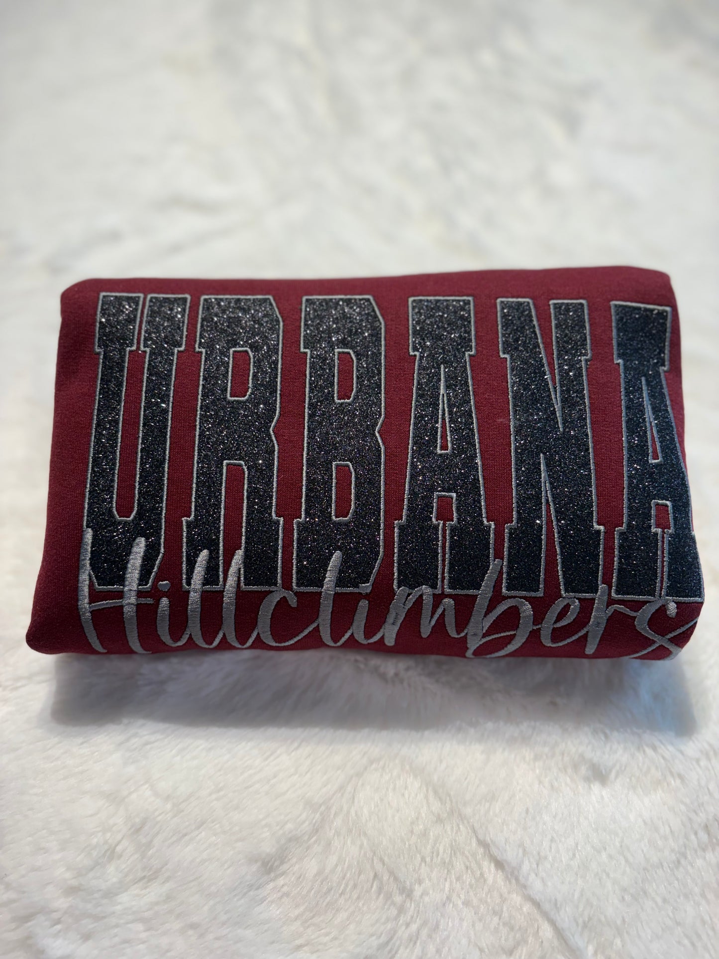 Embroidery Glitter Block + Script