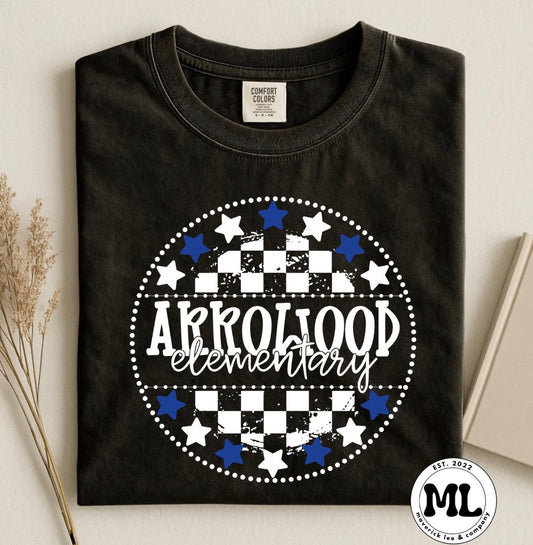 Arrowood Elementary checkered with Stars
