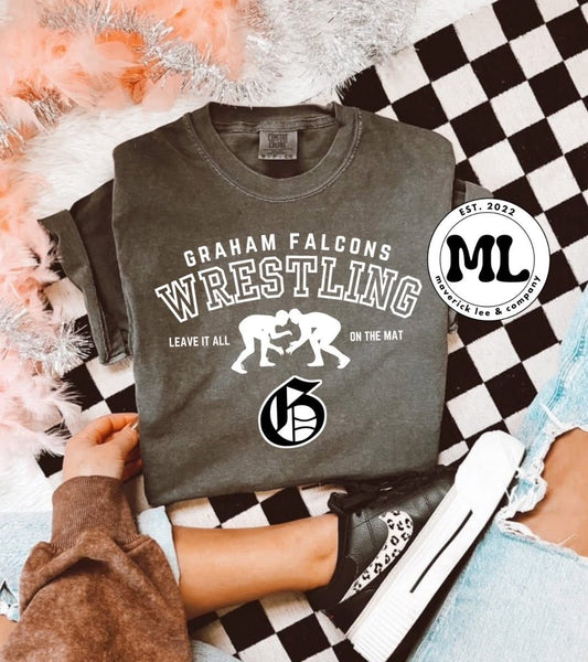 Graham falcons - wrestling stance