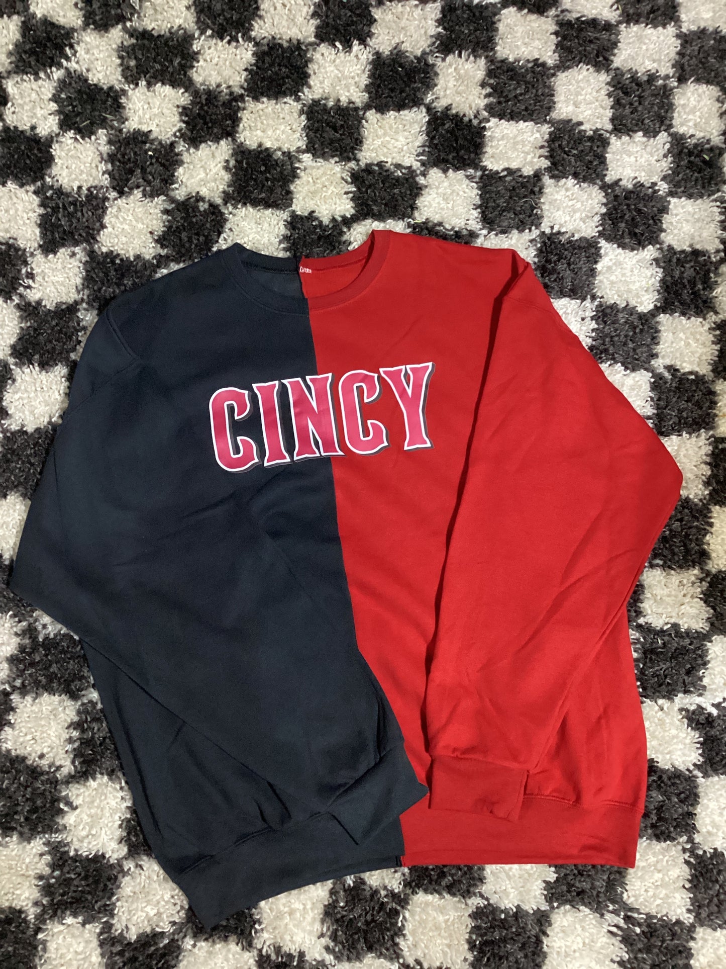 2X split sweatshirt, Cincinnati baseball in stock