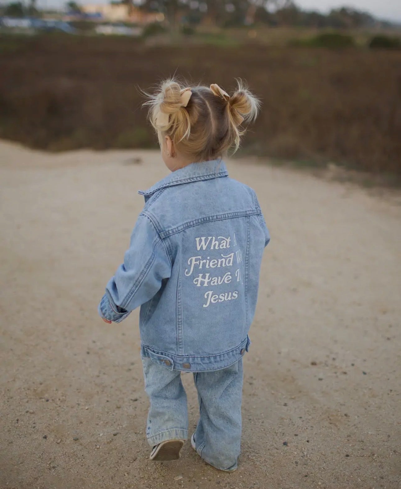 WHAT A FRIEND IN JESUS KIDS DENIM JACKET