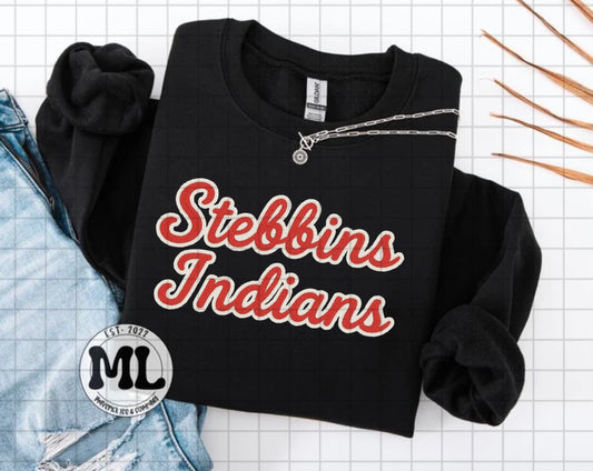 Stebbins Indians faux crochet