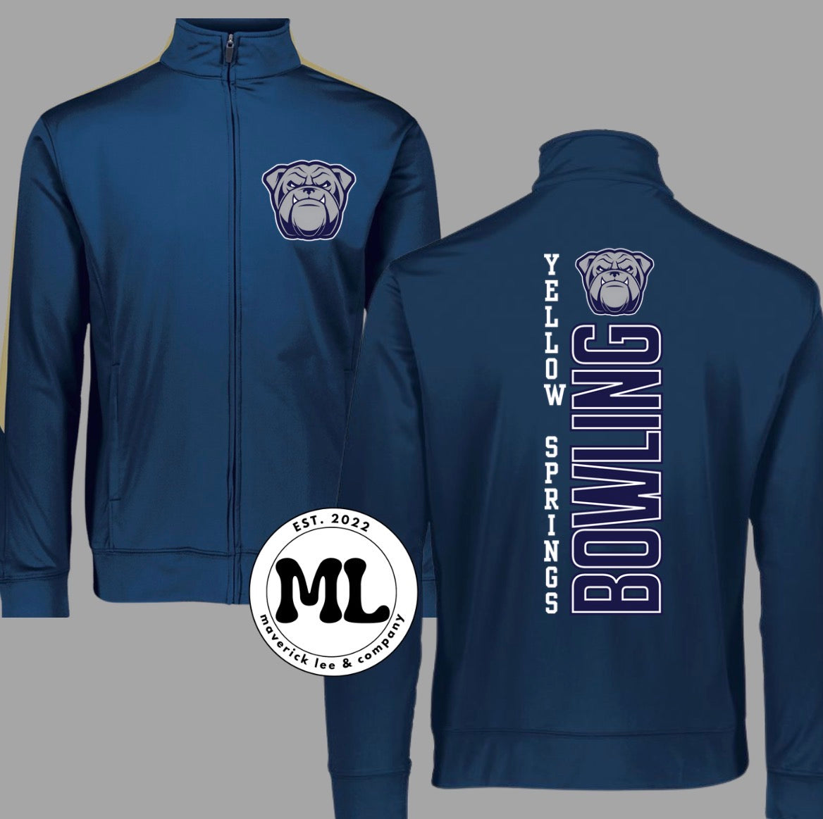 Yellow springs Bulldogs vertical jacket