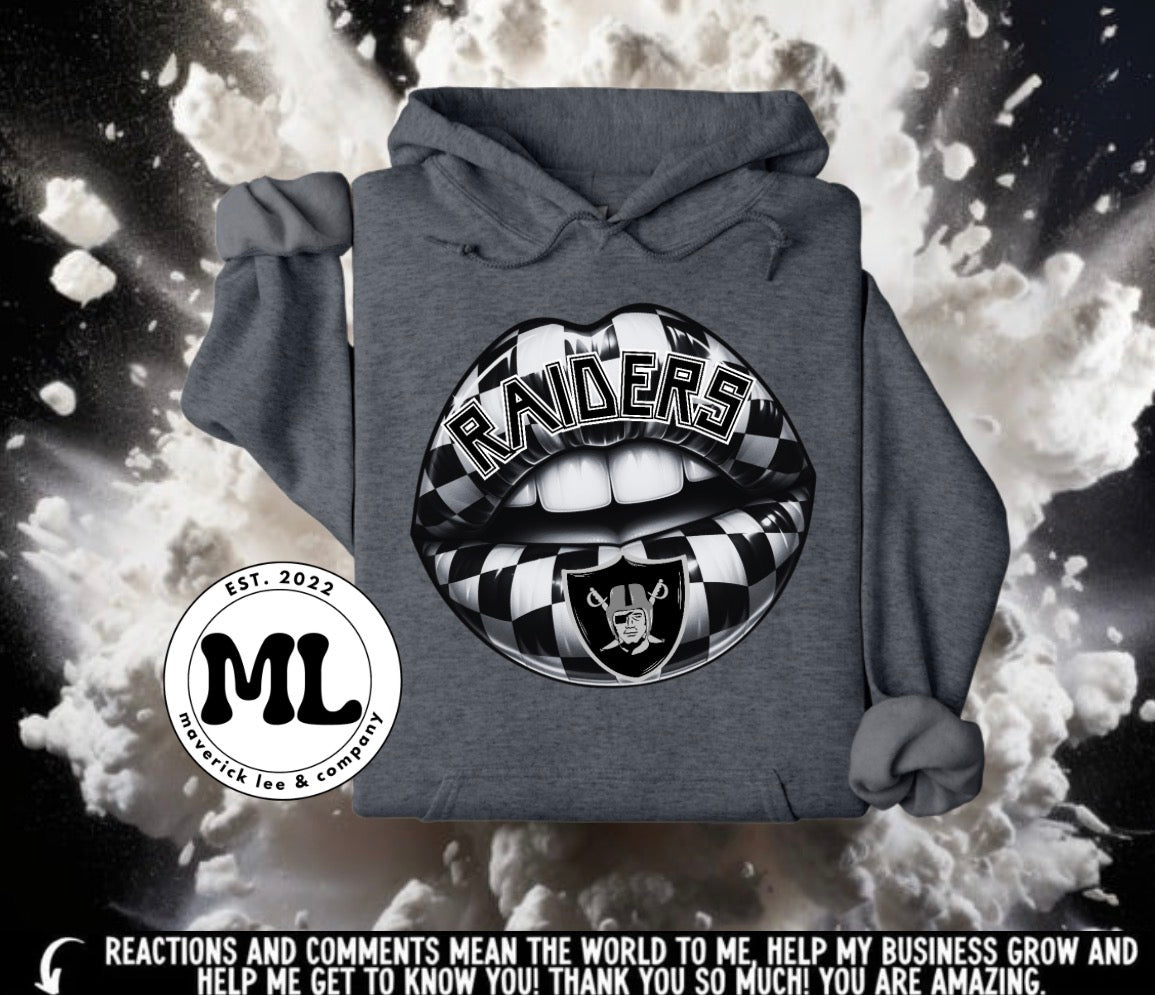 Checkered lips football collection