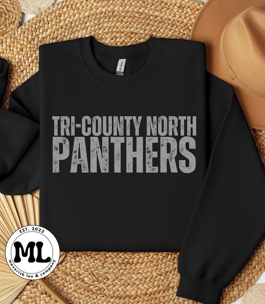 Tri County North panthers distressed