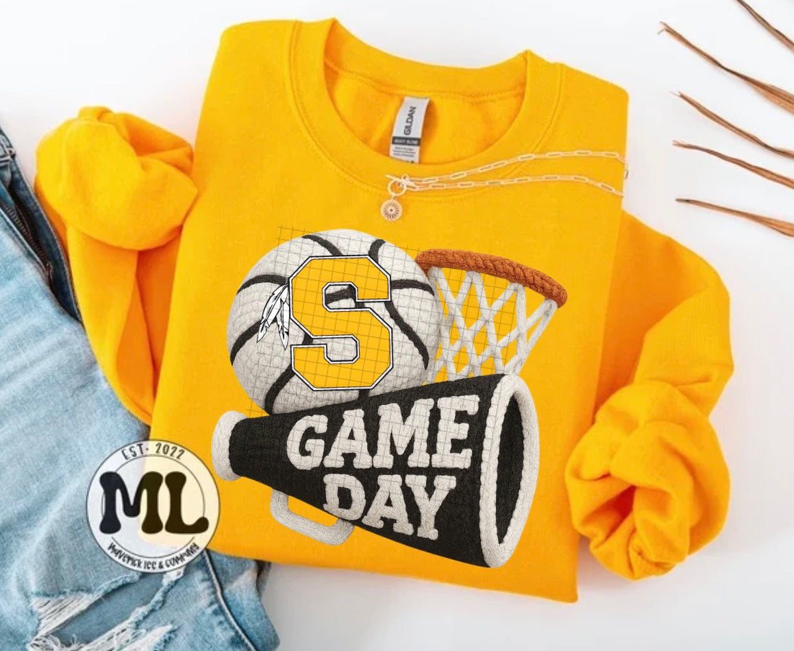 Game day basketball Shawnee faux crochet