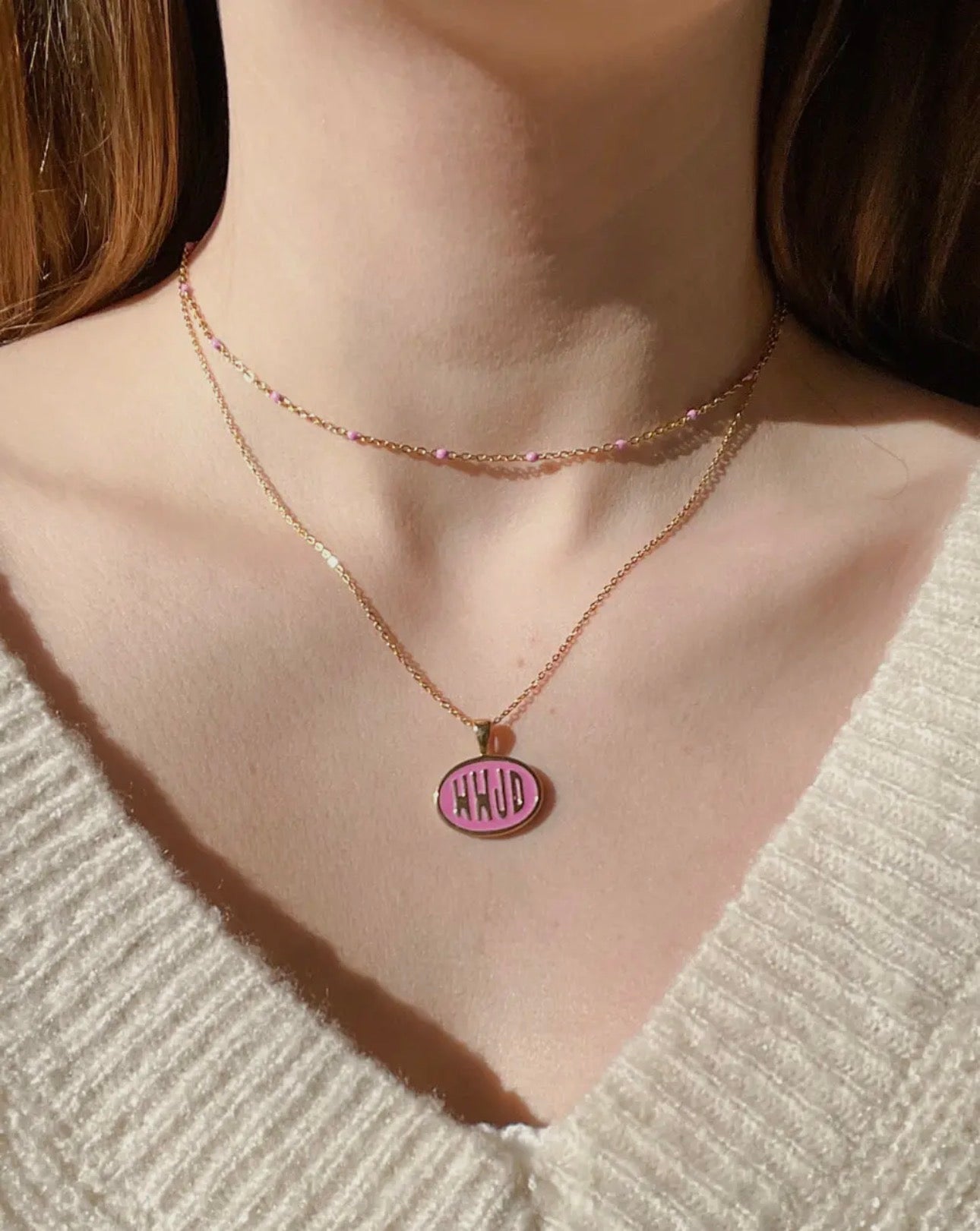 PINK WWJD NECKLACE SET