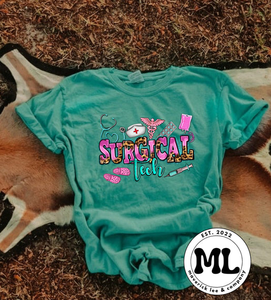Surgical tech – pink cheetah
