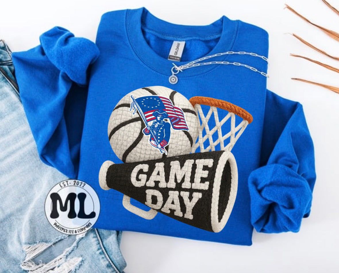 Carroll basketball game day faux crochet